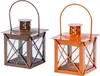 2er Set Windlicht H10cm Laterne Braun Metall Tischdeko Produktbild-Vorschau 1