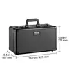 A black storage case with dimensions indicated by measurement lines and text. Anteprima dell’immagine prodotto