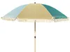 Sonnenschirm Strandschirm Schirm UV Schutz Fransen BLAU Produktbild-Vorschau 2