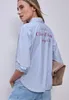 Street One Striped shirtcollar blouse w b original blue 44 Produktbild-Vorschau 3