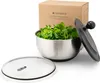 Navaris Edelstahl Salatschleuder mit Deckel - inklusive Produktbild-Vorschau 1