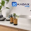KADAX Zestaw Łazienkowy Dozownik Kubek Wzór Drewna Podgląd zdjęcia produktu 7