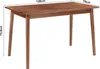 A wooden dining table with dimensions indicated. Podgląd zdjęcia produktu