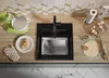 PRIMAGRAN Spülbecken Schwarz 48x50cm, Granitspüle 1 Becken Produktbild-Vorschau 7