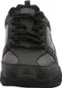 A close-up front view of a black Skechers shoe. Anteprima dell’immagine prodotto