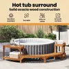 vidaXL Whirlpool Umgebung Halb-Rund Braun 252 x 112 x 55,5 Produktbild-Vorschau 6