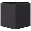 vidaXL Pflanzkübel Schwarz Sechseckig 69x60x45 Stahl Produktbild-Vorschau 4
