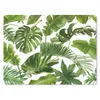 MuchoWow® Mauspad Mousepad Blätter - Weiß - Muster - Produktbild-Vorschau 1