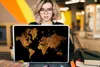 MuchoWow® Laptop Aufkleber Sticker Cover Weltkarte - Produktbild-Vorschau 5