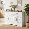 HOMCOM dressoir/keukenbuffet met 4 deuren en 2 lades, 140 x Productafbeelding-voorbeeld 2