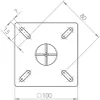 Piquet TRIBECCO pour lampes de jardin – 100 x 100 mm, Voir les images du produit 3