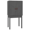vidaXL Highboard Grey 60x40x120 cm Masivní borovicové dřevo Náhled obrázku produktu 4