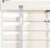 A close-up view of cream-colored horizontal blinds. Produktbild-Vorschau