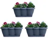 set de 3 bacs à fleurs de 40 cm Bac à plantes de balcon Voir les images du produit 1