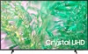 A Samsung Crystal UHD TV displayed on a stand against a green and white abstract background. Produktbild-Vorschau