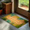 BRUBAKER 3D Fußmatte Welcome mit Blättern - 45x75 cm Kokos Produktbild-Vorschau 1
