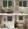 Collage of four different room settings showcasing the product in use: living room, bedroom, bathroom, and office. Produktbild-Vorschau