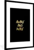 MuchoWow® Gerahmtes Poster Zitate - Gold - Schwarz 60x90 cm Produktbild-Vorschau 1