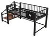 Letto a castello basso Merax, letto a soppalco 90×200 cm Anteprima dell’immagine prodotto 7