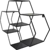 LOFT42 Półka ścienna Hexagonig – czarna – 57 x 80 x 20 Podgląd zdjęcia produktu 2