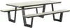 A picnic table set with two benches, shown from a slightly elevated side angle against a white background. Produktbild-Vorschau