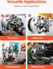 A collage of four images showing different industrial machines and their applications, with text overlays. Anteprima dell’immagine prodotto