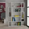A modern white bookshelf filled with decorative items and books, placed in a room setting. Anteprima dell’immagine prodotto