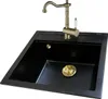 GURARI SQQ100 Einbau Granitspüle, Spüle Retro Schwarz -601 Produktbild-Vorschau 1