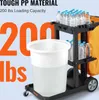 A cleaning cart with bottles of water and a bucket, with large text indicating loading capacity. Náhľad obrázku produktu