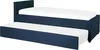 BELIANI Tagesbett Blau Stoff mit Lattenrost 90 x 200 cm Produktbild-Vorschau 1