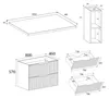 RODAN | Meuble sous lavabo - Beige - 100 cm - 2 Tiroirs Voir les images du produit 5
