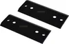 Two black metal blades with screw holes, presented on a white background. Anteprima dell’immagine prodotto