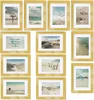 Bomoe 12er Bilderrahmen Set Ocean, 13x18cm, Gold Produktbild-Vorschau 1