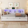 Letto a terra Flieks 90x200 cm con cassetti, letto per Anteprima dell’immagine prodotto 3