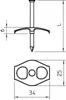 OBO Nagel-Fix 3,5x50mm PP transparent, 100 Stück Produktbild-Vorschau 2