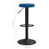 Hochwertig Barhocker 2 Stk. Blau Samt  333147 Produktbild-Vorschau 8