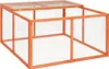 Kaninchenstall 124x120x60 cm Massivholz Tanne Produktbild-Vorschau 1