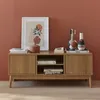 sweeek - TV-Möbel Holzdekor 2 Türen L 120 cm - Natur Produktbild-Vorschau 2