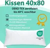 Kissen 40x80 mit Bezug Dunkeltürkis - Kissen mit Produktbild-Vorschau 4