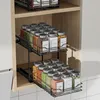 Výsuvný stojan na korenie 2 police čierny Kuchynský Náhľad obrázku produktu 4