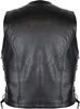 Herren Druckknopf Lederweste Biker Weste Biker Weste Produktbild-Vorschau 2