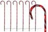 A set of six illuminated candy cane garden stakes. Produktbild-Vorschau