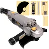 A collage of an angle grinder and its accessories, with a main image of the grinder itself. Náhled obrázku produktu