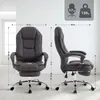 Two views of a dark gray office chair with dimensions and weight capacity indicated by text and arrows. Anteprima dell’immagine prodotto