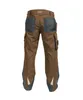 A pair of brown work pants with gray and blue accents, shown from the back. Produktbild-Vorschau