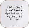 Mr. & Mrs. Panda Untersetzer Glas Spruch CEO Optimismus - Produktbild-Vorschau 1