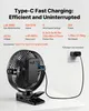 VEVOR Mini Ventilator mit Clip, Tischventilator mit LED, Produktbild-Vorschau 7