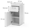 Střední skříňka Vicco Luna Bílá 37 x 79 cm, Model 38766 Náhled obrázku produktu 2