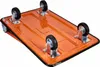 An orange platform trolley with four wheels against a white background. Podgląd zdjęcia produktu