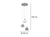 LED Cluster Pendelleuchte 3-flammig Esstischlampe hängend Produktbild-Vorschau 4